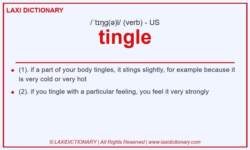 Definition tingle in American English