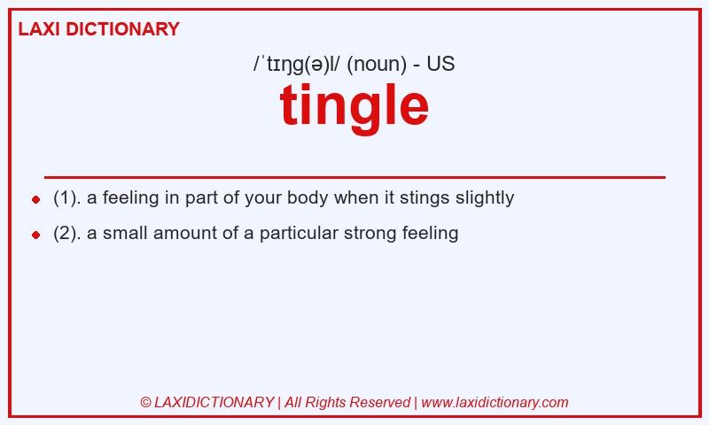 Definition tingle in American English