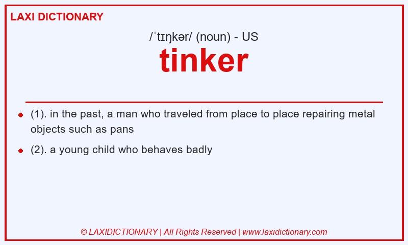 Definition tinker in American English