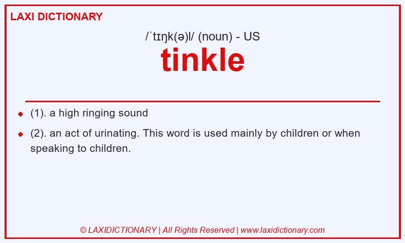 Definition tinkle in American English