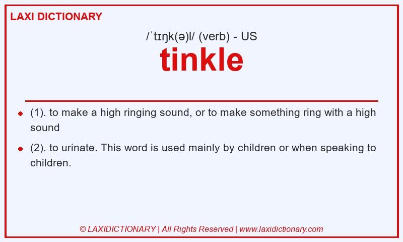 Definition tinkle in American English