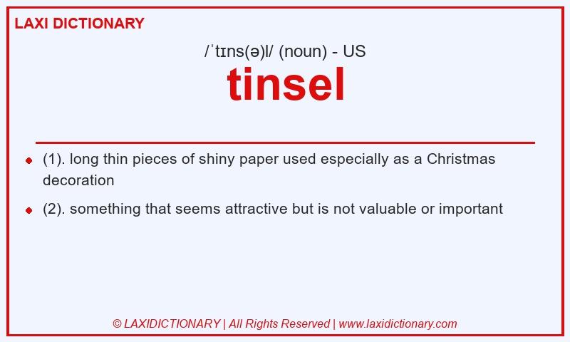 Definition tinsel in American English