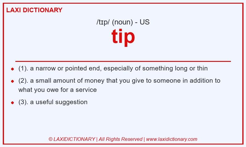 Definition tip in American English