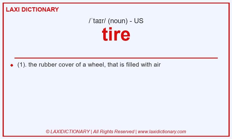 Definition tire in American English