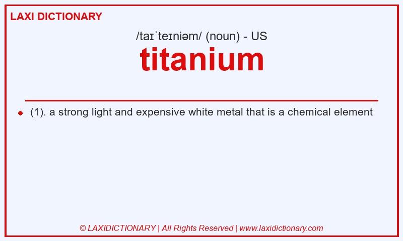 Definition titanium in American English