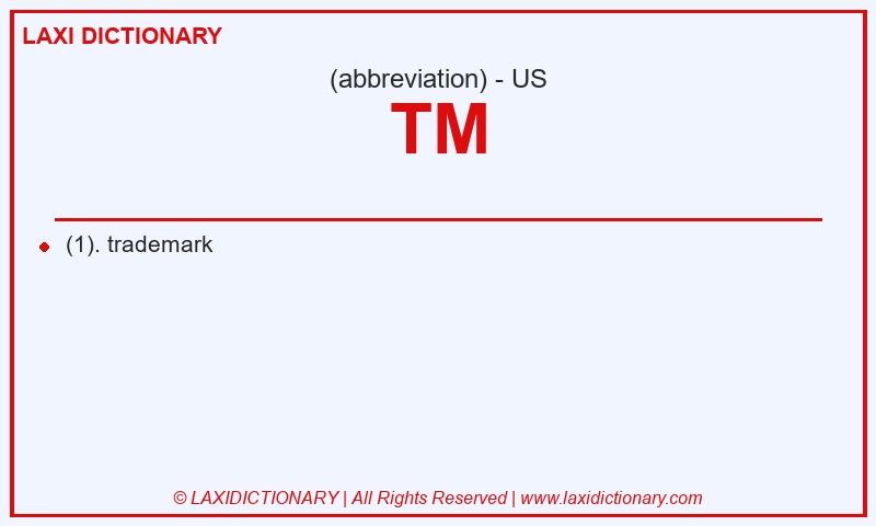Definition TM in American English