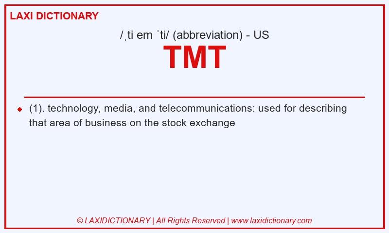 Definition TMT in American English