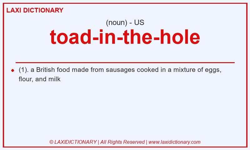 Definition toad-in-the-hole in American English