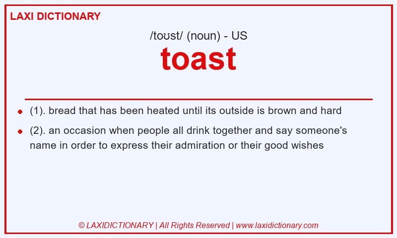 Definition toast in American English