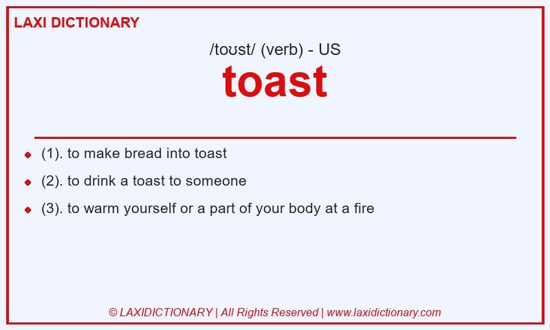 Definition toast in American English