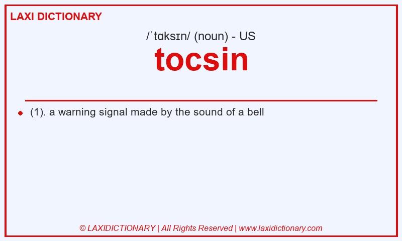 Definition tocsin in American English