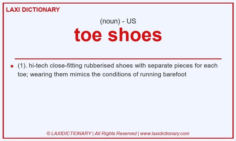 Definition toe shoes in American English