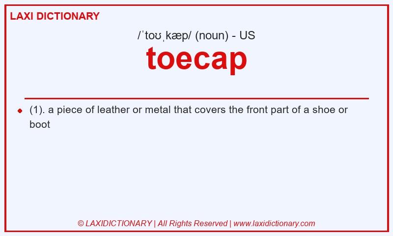 Definition toecap in American English