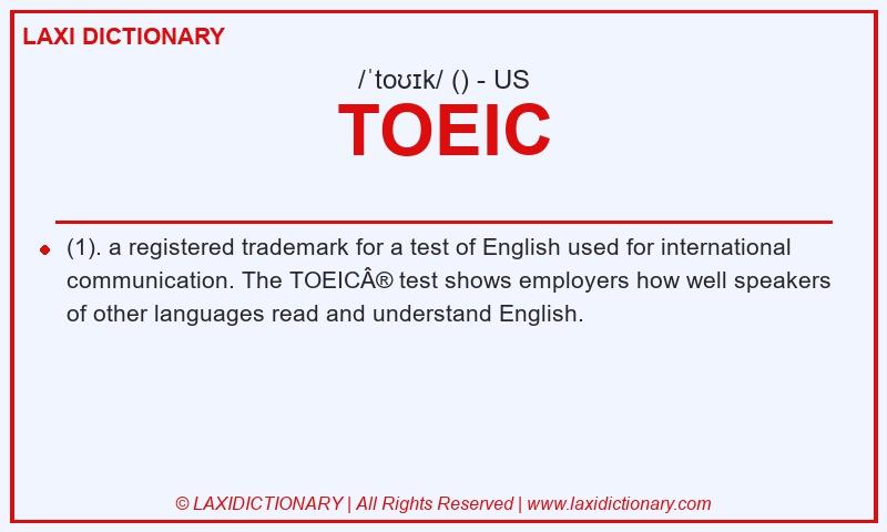 Definition TOEIC in American English
