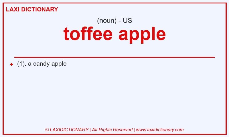 Definition toffee apple in American English