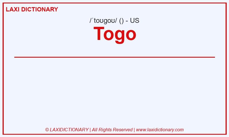 Definition Togo in American English