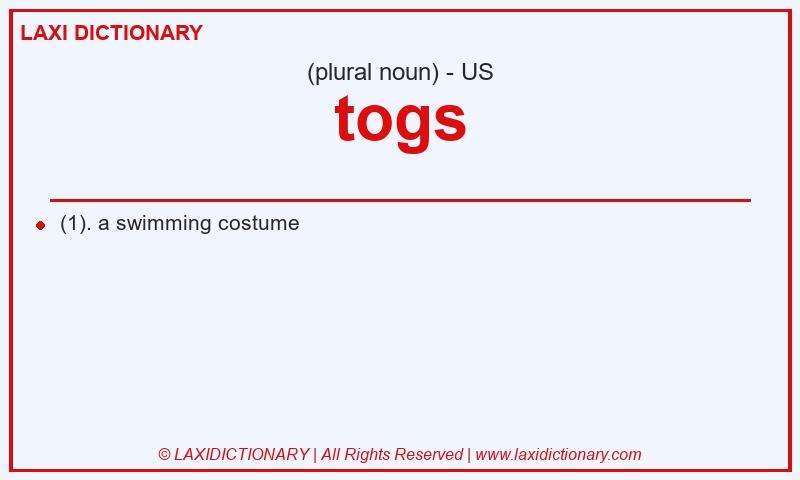 Definition togs in American English