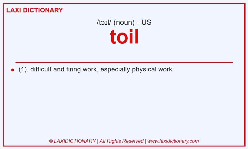 Definition toil in American English