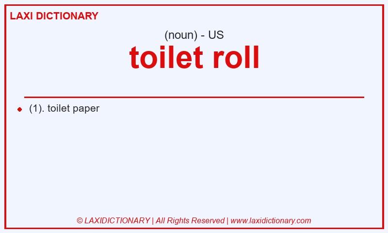 Definition toilet roll in American English