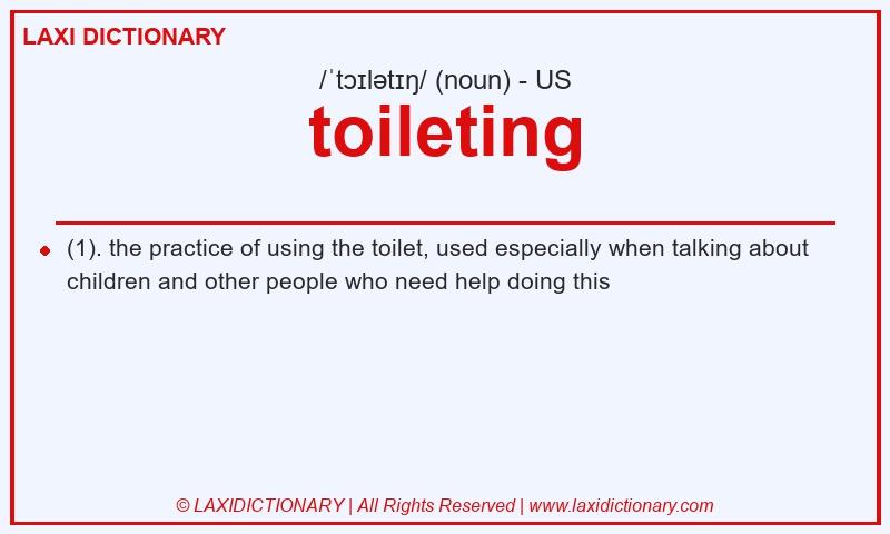 Definition toileting in American English
