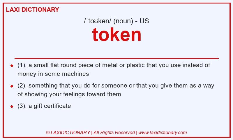 Definition token in American English