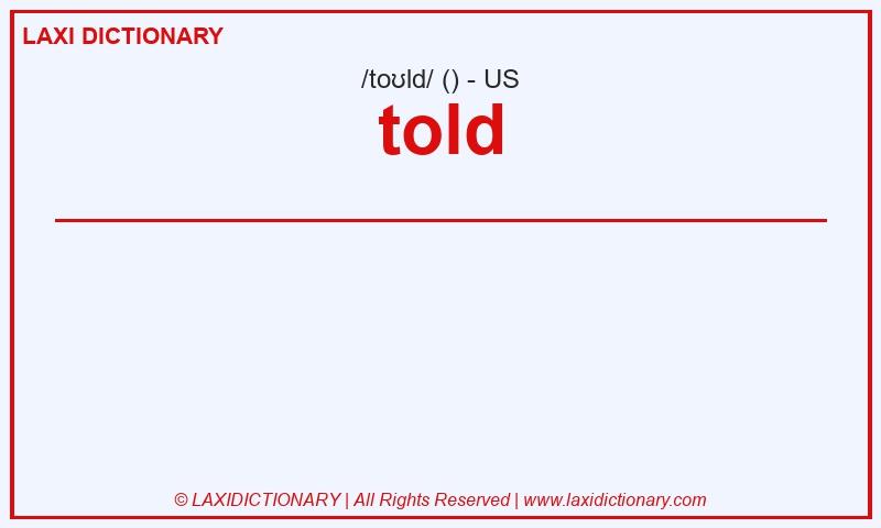 Definition told in American English