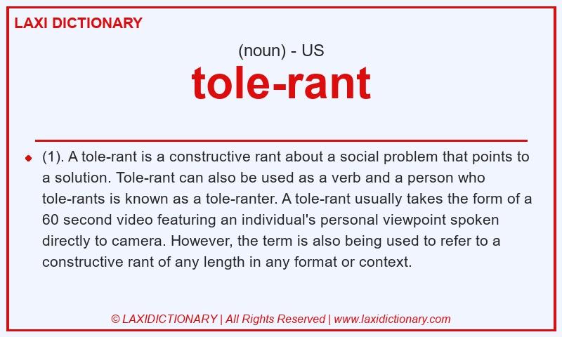 Definition tole-rant in American English