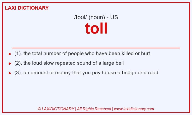 Definition toll in American English