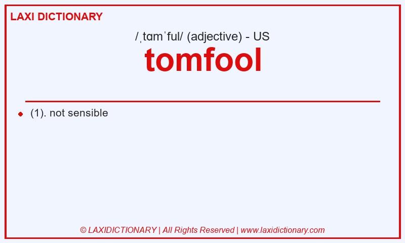Definition tomfool in American English