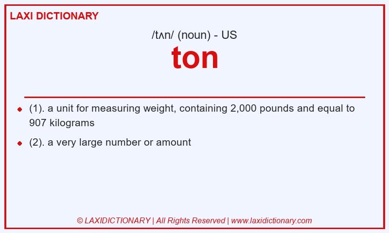 Definition ton in American English