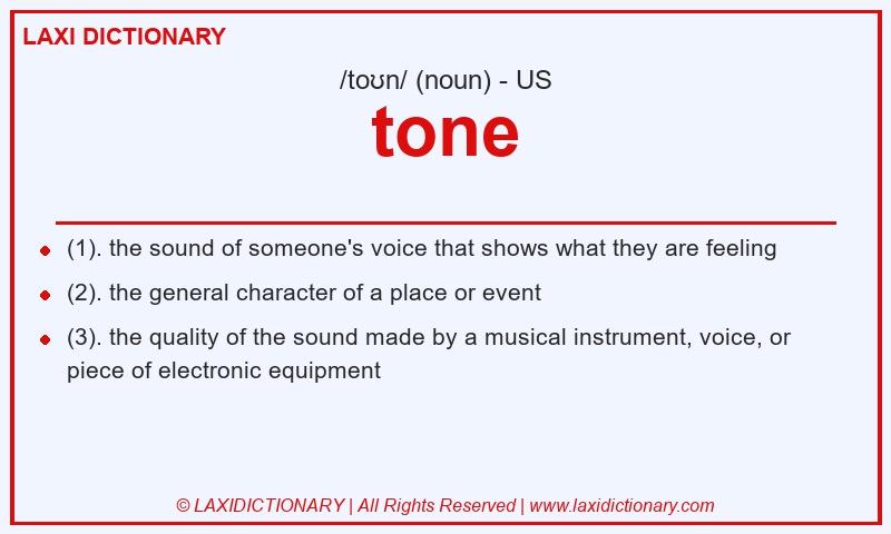 Definition tone in American English