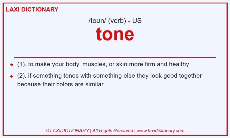 Definition tone in American English