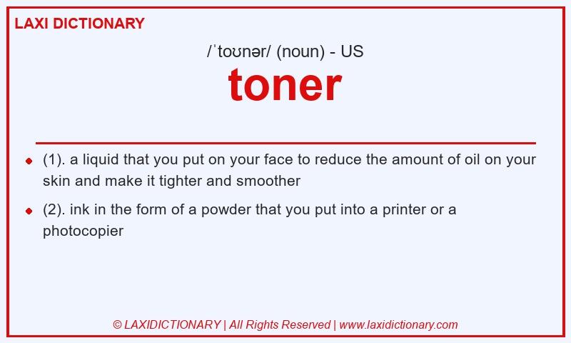 Definition toner in American English