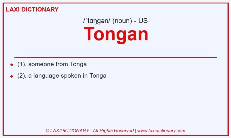 Definition Tongan in American English