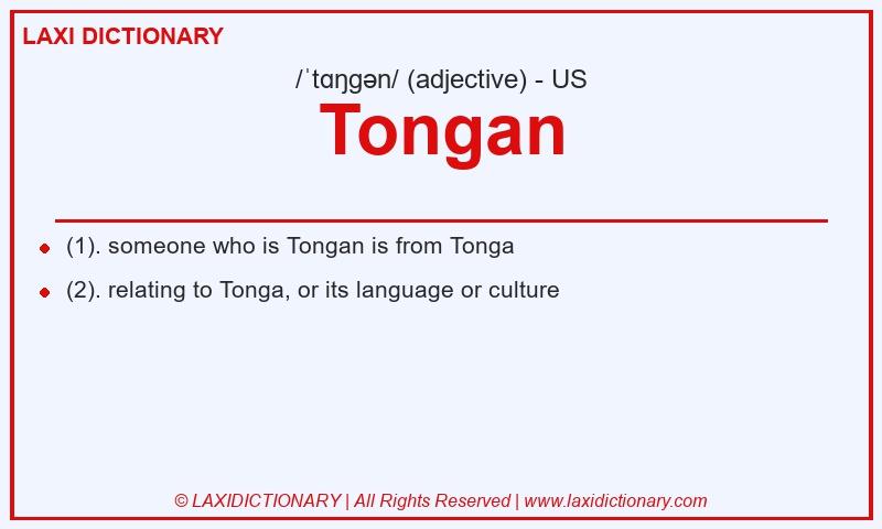 Definition Tongan in American English