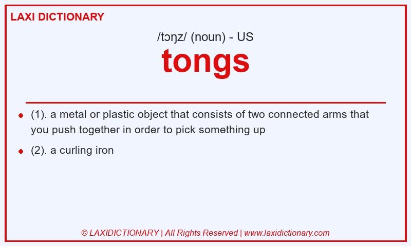 Definition tongs in American English