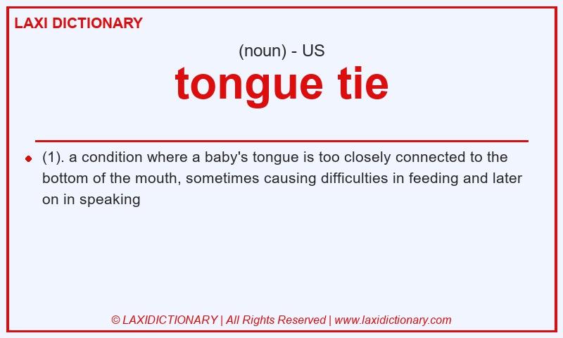 Definition tongue tie in American English