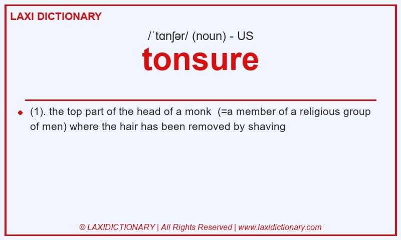 Definition tonsure in American English