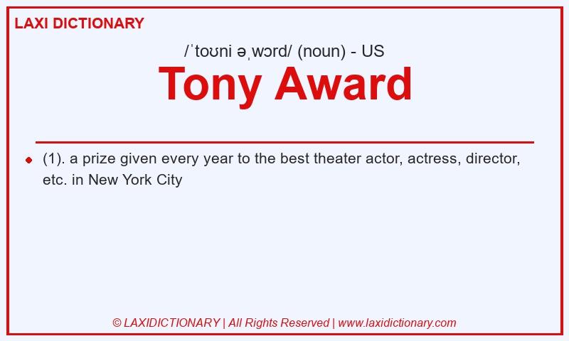 Definition Tony Award in American English