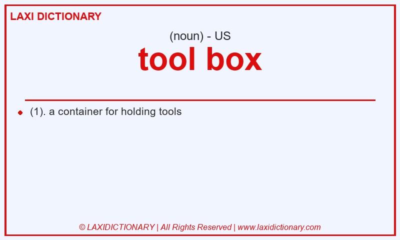Definition tool box in American English