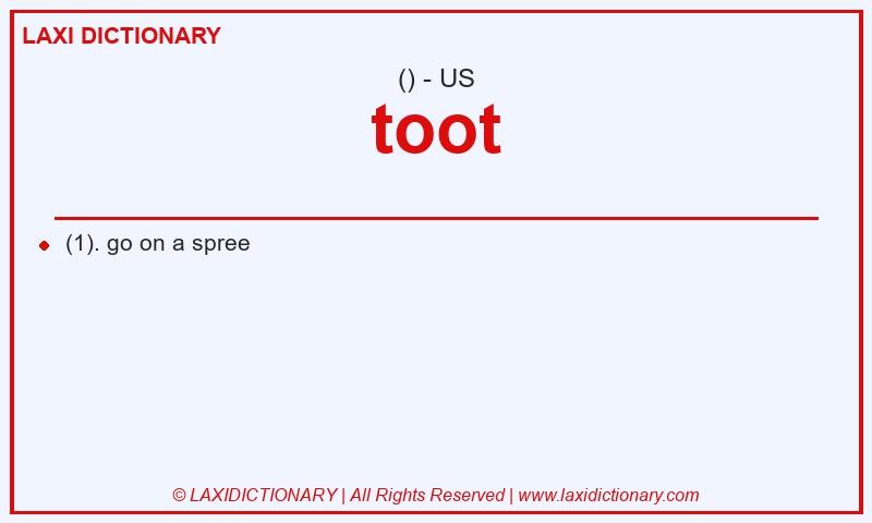 Definition toot in American English