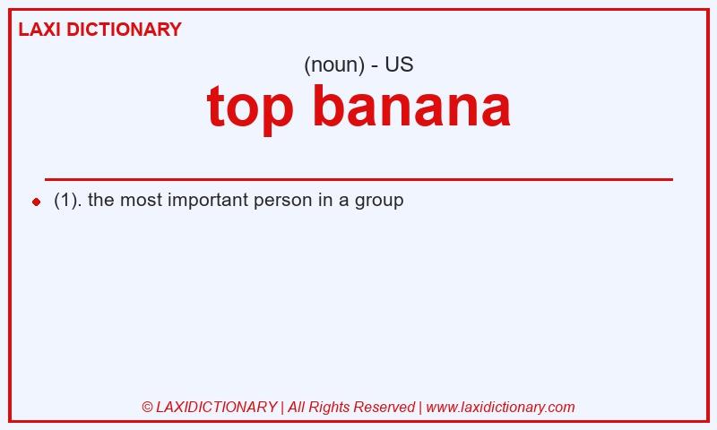 Definition top banana in American English