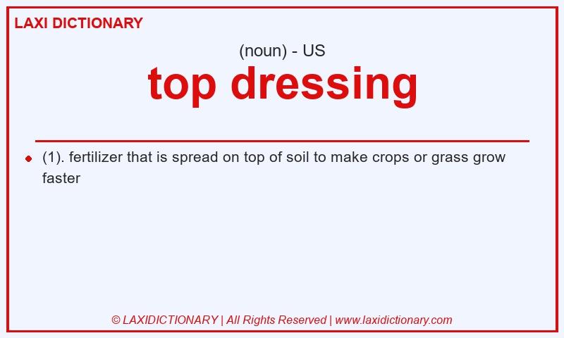 Definition top dressing in American English