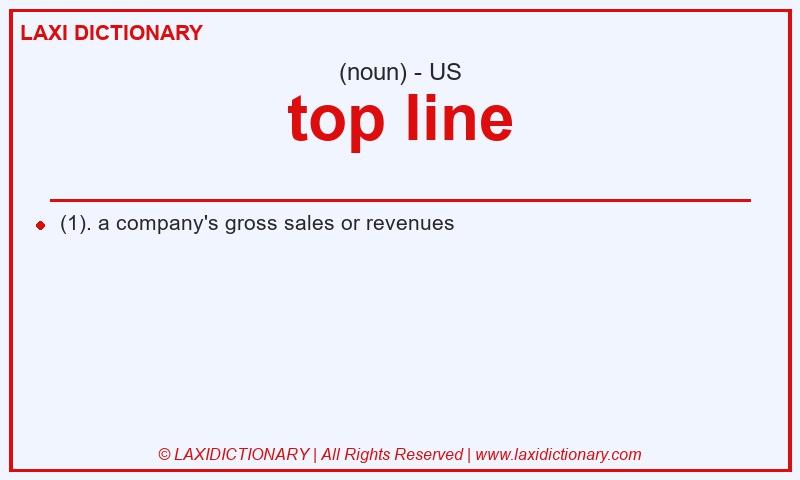 Definition top line in American English