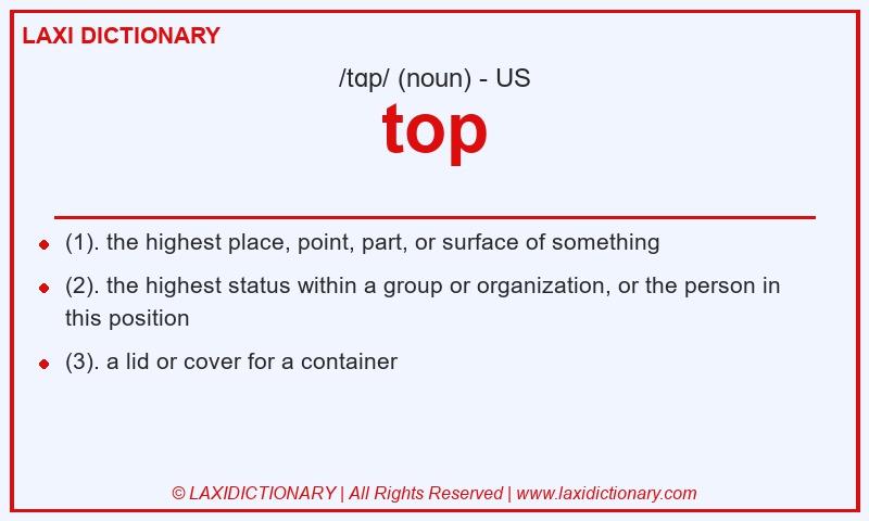 Definition top in American English