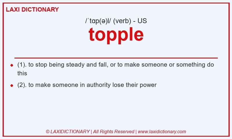 Definition topple in American English