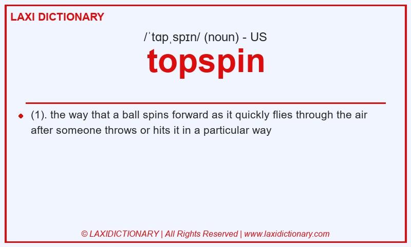 Definition topspin in American English