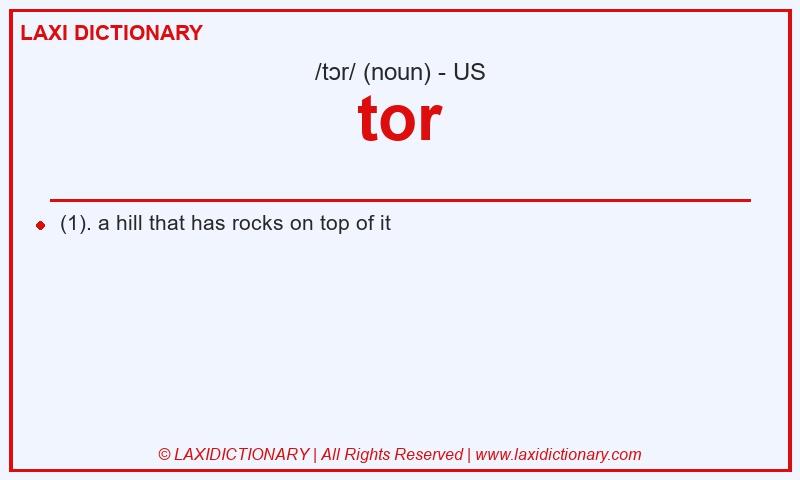 Definition tor in American English