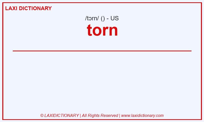 Definition torn in American English