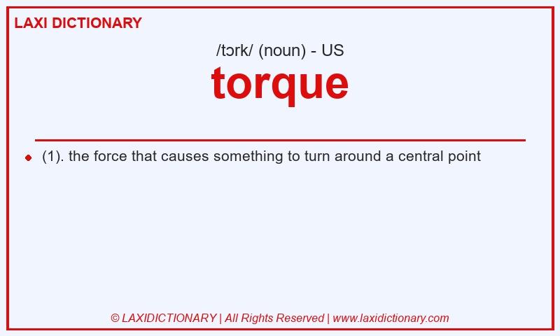 Definition torque in American English